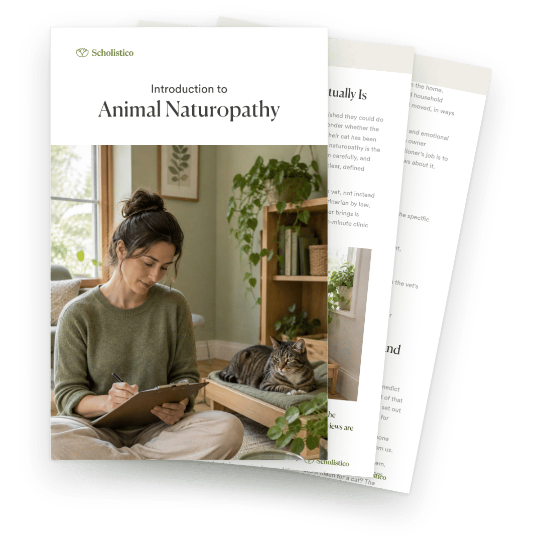 Discover what animal naturopathy is, how a practitioner session works, and what it takes to support the wellbeing of dogs and cats professionally, in partnership with the vet.