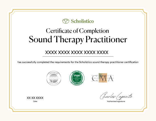 Certificate Sound Therapy English