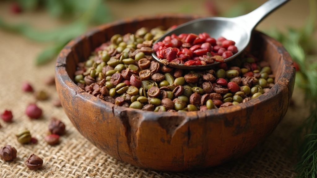 9 alimentos ricos en proteínas para vegetarianos 2 Variedad de lentejas coloridas en un cuenco de madera