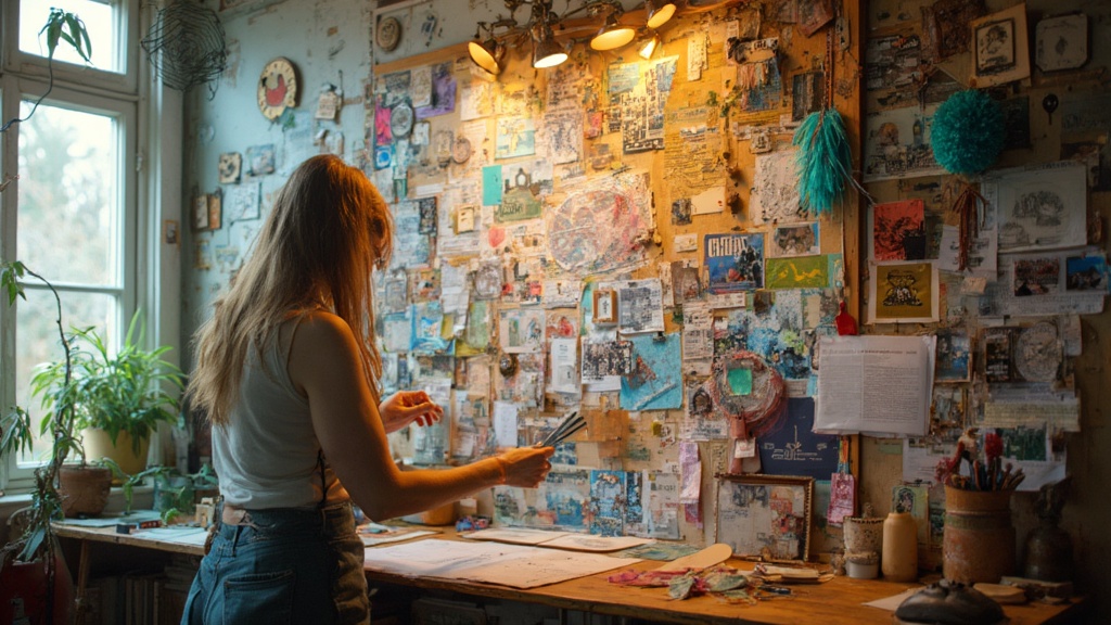 7 formas creativas para expresar el duelo a través del arte 4 Persona creando un collage de recuerdos