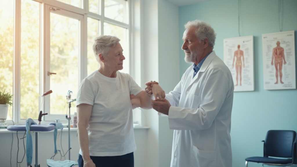 Person doing exercises with a physical therapist