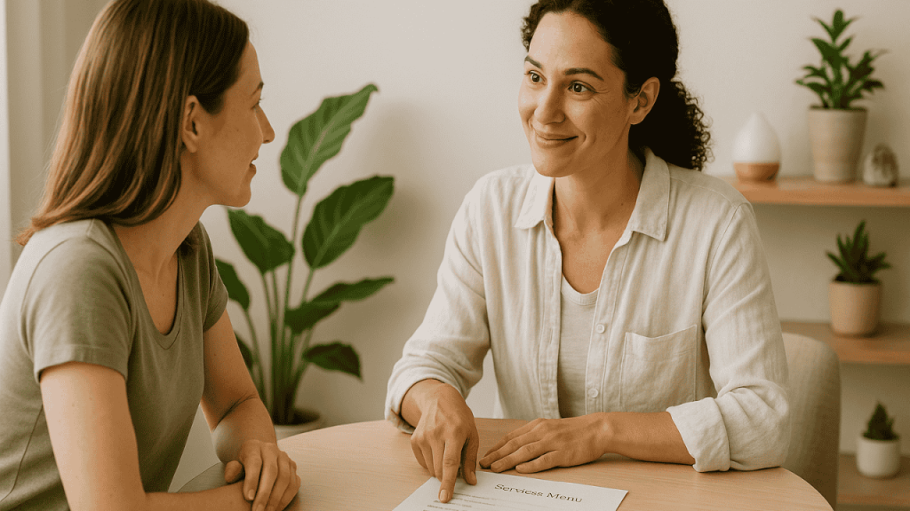 A practitioner considering the best way from pricing holistic health services