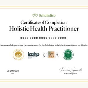 Official Certificate For Holistic Health Practitioner Training Course